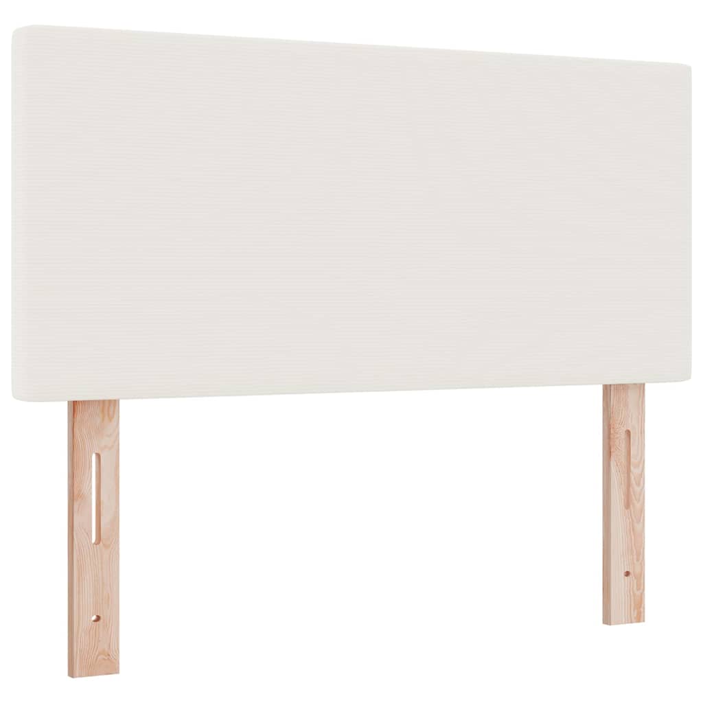 LED Box Spring Krevet s uzglavljem Krema i bijela 120 x 200 cm
