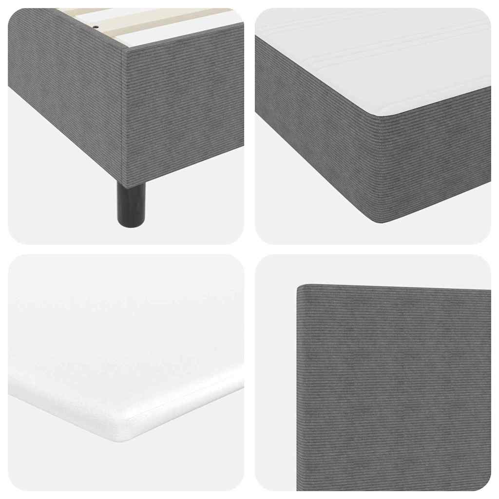 LED Box Spring Krevet Svijetlo siva i bijela. 140 x 200 cm