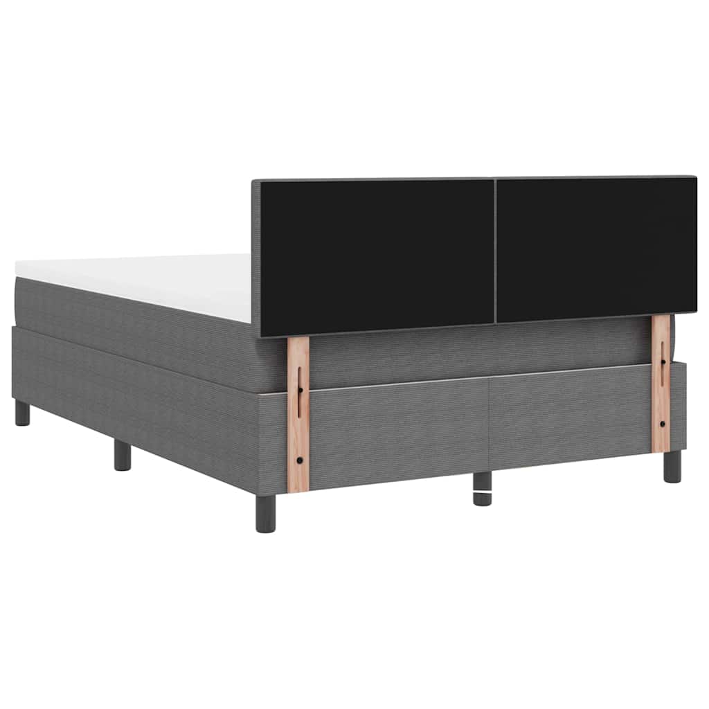 LED Box Spring Krevet Svijetlo siva i bijela. 140 x 200 cm