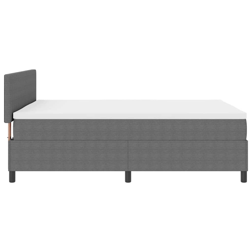 LED Box Spring Krevet Svijetlo siva i bijela. 140 x 200 cm