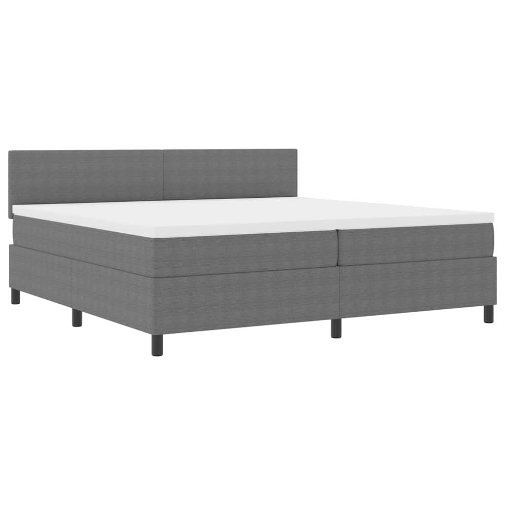 LED Box Spring Krevet Svijetlo siva i bijela. 200 x 200 cm