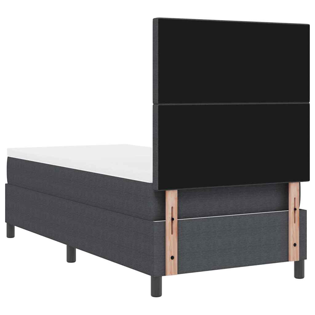 LED Box Spring Krevet Tamno siva i bijela 80 x 200 cm
