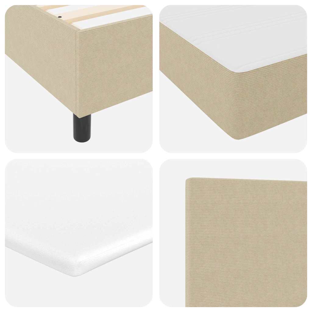 LED Box Spring Krevet Svijetlo siva i bijela. 80 x 200 cm