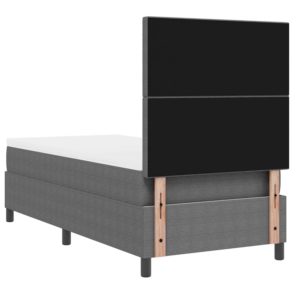 LED Box Spring Krevet Svijetlo siva i bijela. 90 x 200 cm