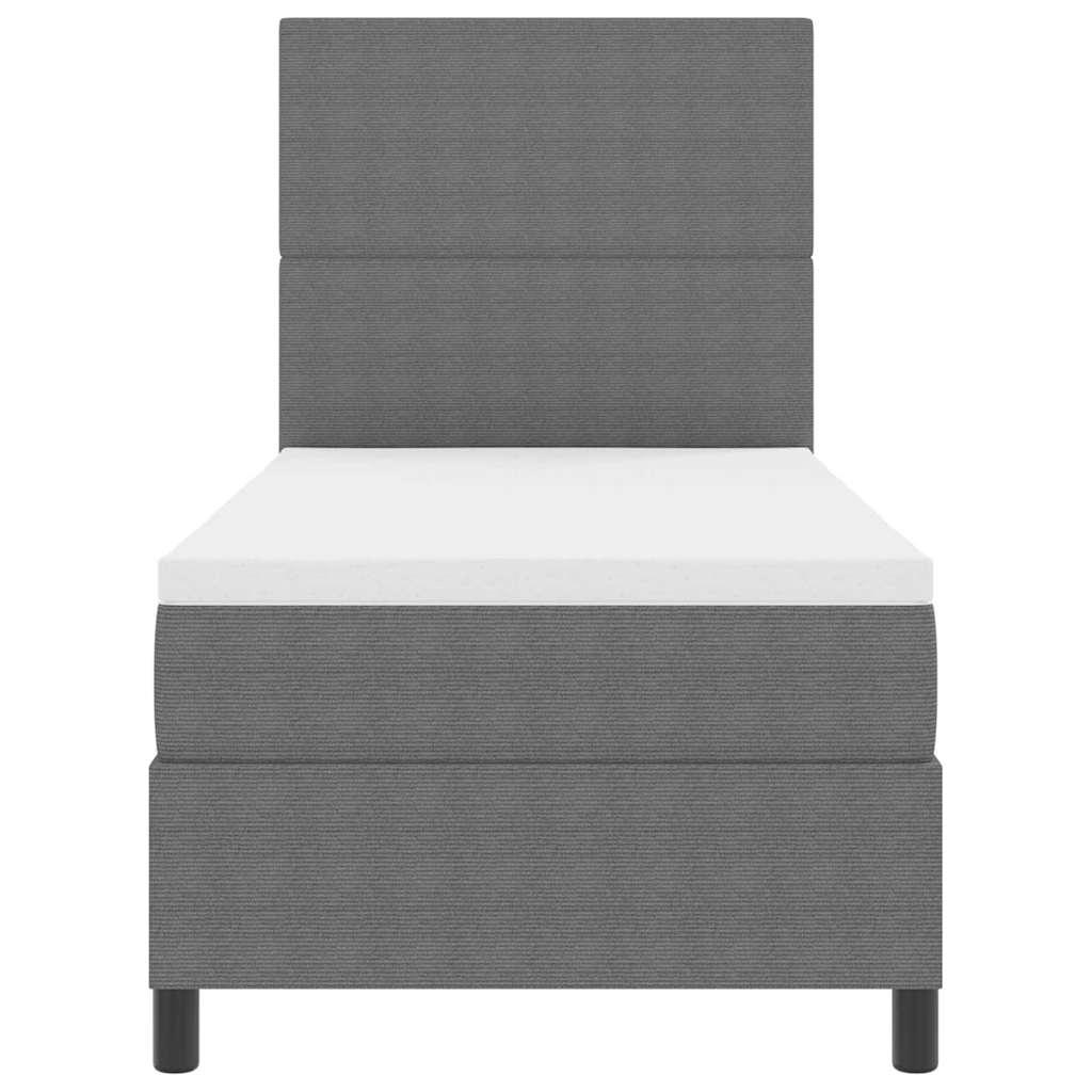LED Box Spring Krevet Svijetlo siva i bijela. 90 x 200 cm