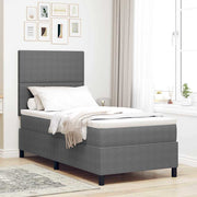 LED Box Spring Krevet Svijetlo siva i bijela. 100 x 200 cm