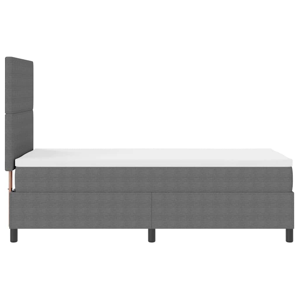 LED Box Spring Krevet Svijetlo siva i bijela. 100 x 200 cm