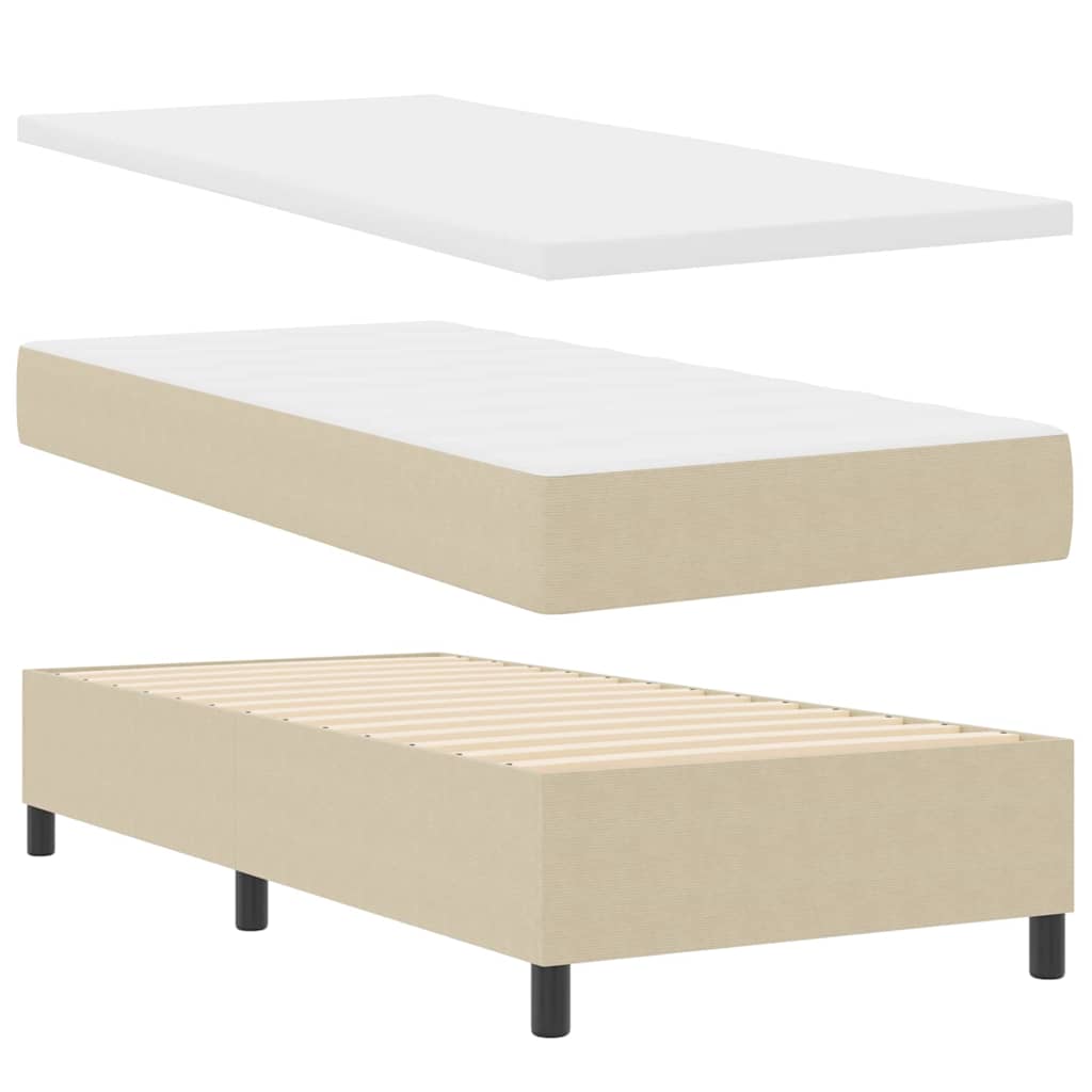 LED Box Spring Krevet Svijetlo siva i bijela. 100 x 200 cm