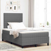 LED Box Spring Krevet Svijetlo siva i bijela. 120 x 190 cm