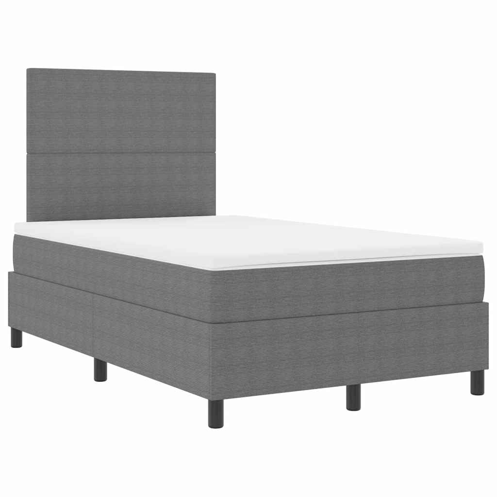 LED Box Spring Krevet Svijetlo siva i bijela. 120 x 190 cm