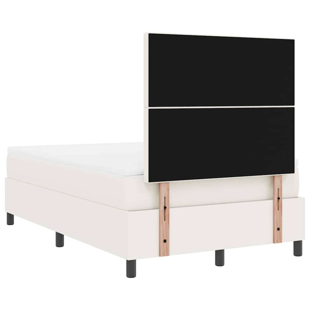 LED Box Spring Krevet s uzglavljem Krema i bijela 120 x 190 cm