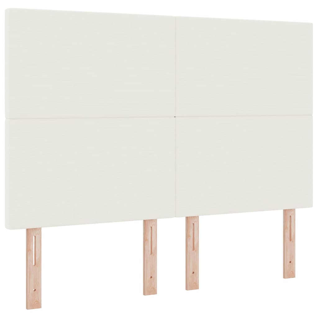 LED Box Spring Krevet s uzglavljem Krema i bijela 140 x 190 cm