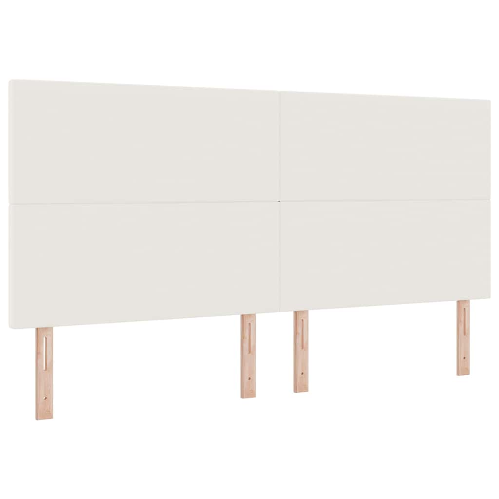 LED Box Spring Krevet s uzglavljem Krema i bijela 200 x 200 cm