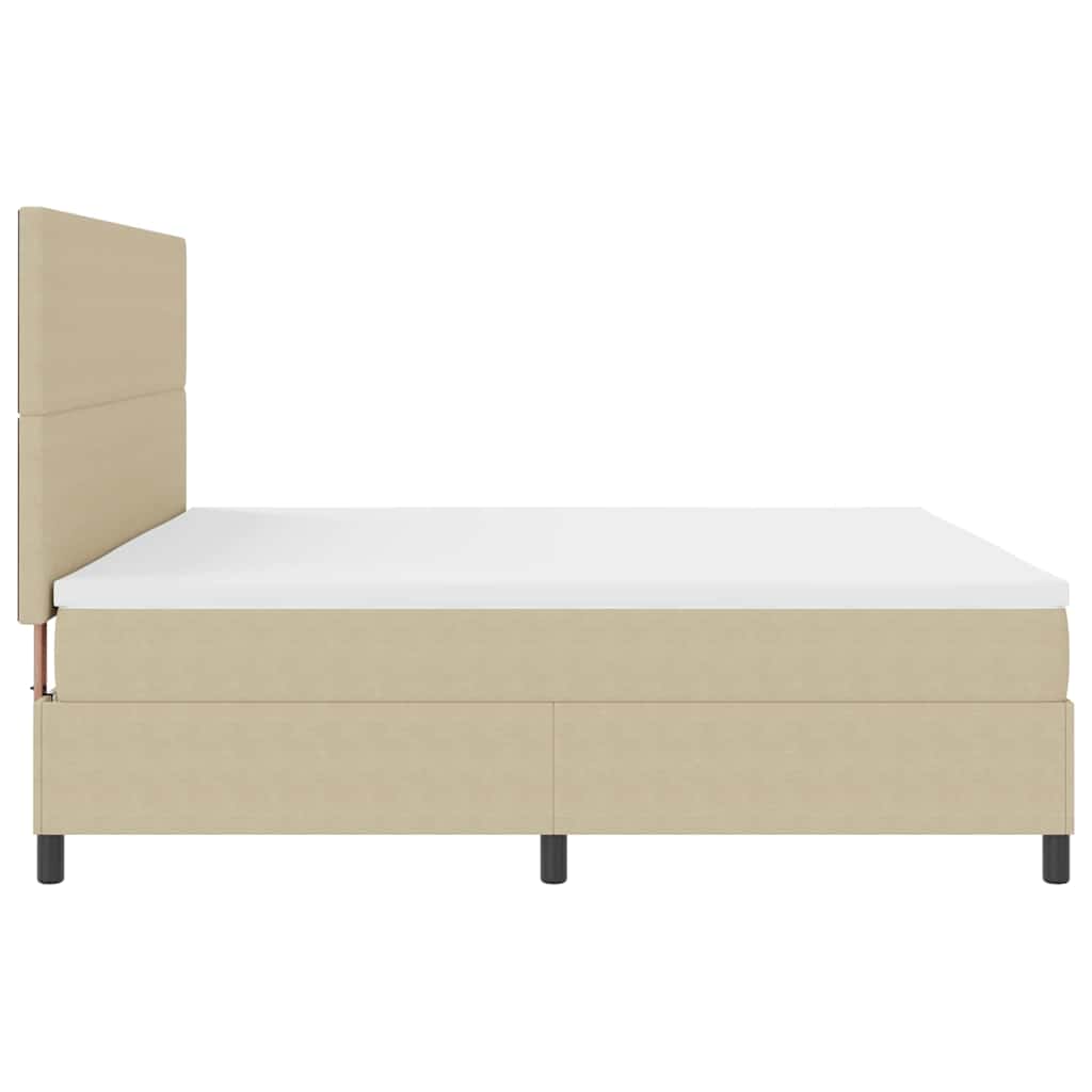 LED Box Spring Krevet Svijetlo siva i bijela. 200 x 200 cm