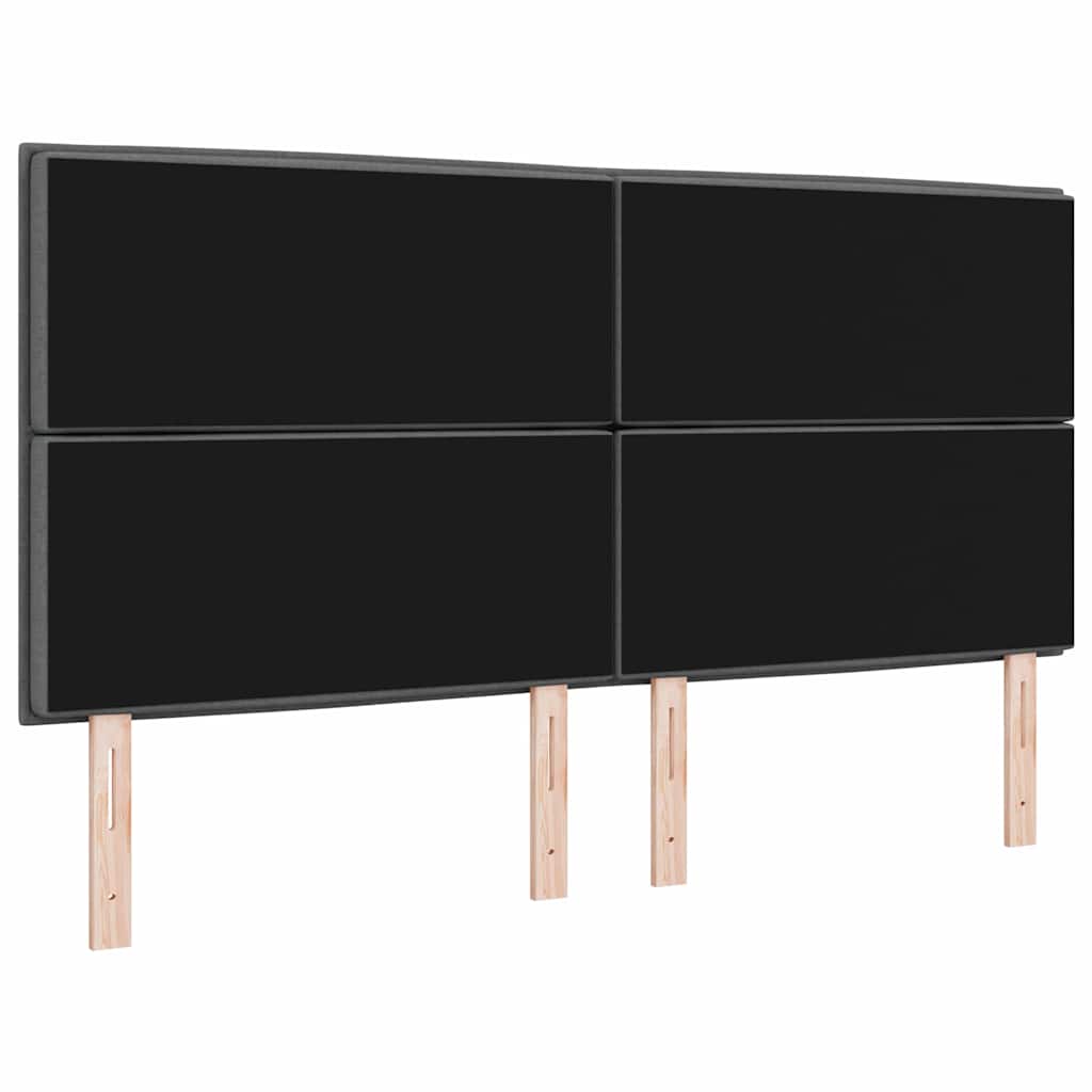 Uzglavlje Tamno siva 180 cm tkanina