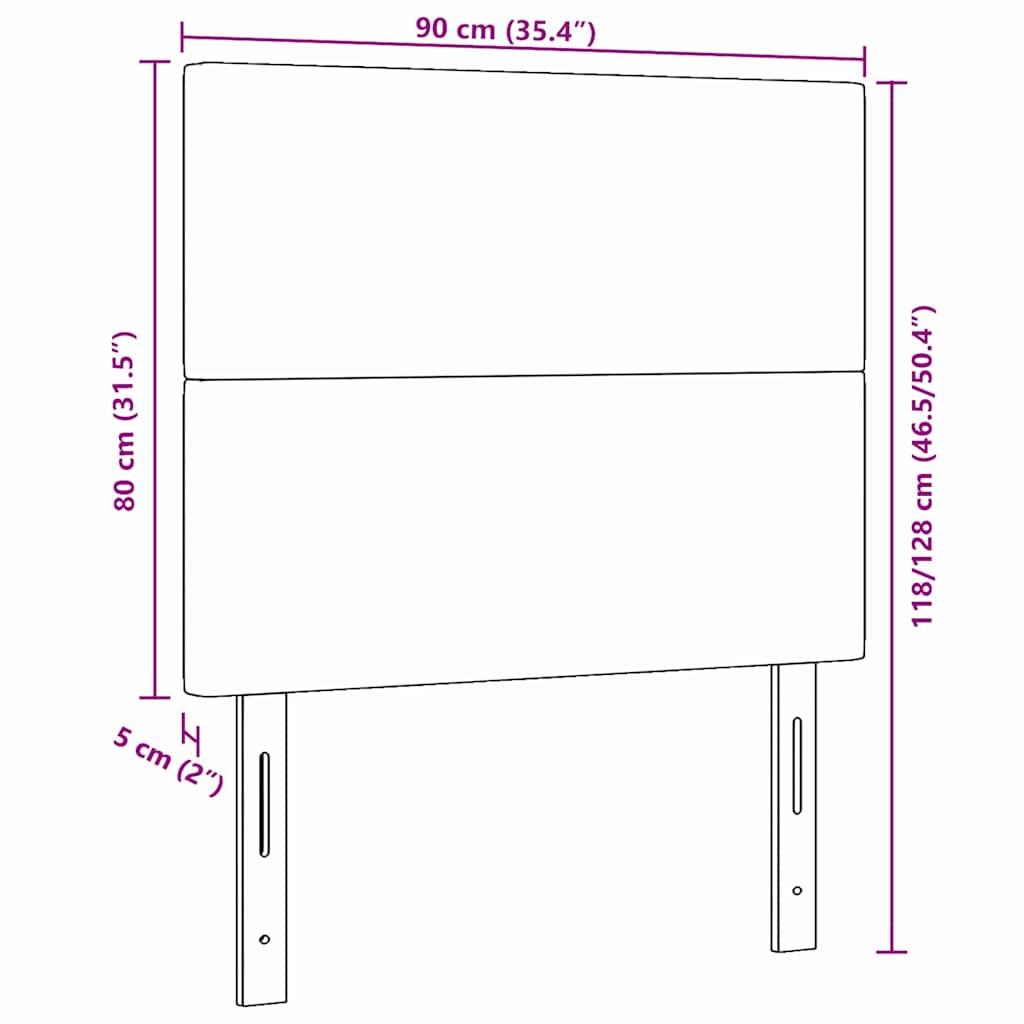 Uzglavlje Krema 90 cm Kordura tekstil