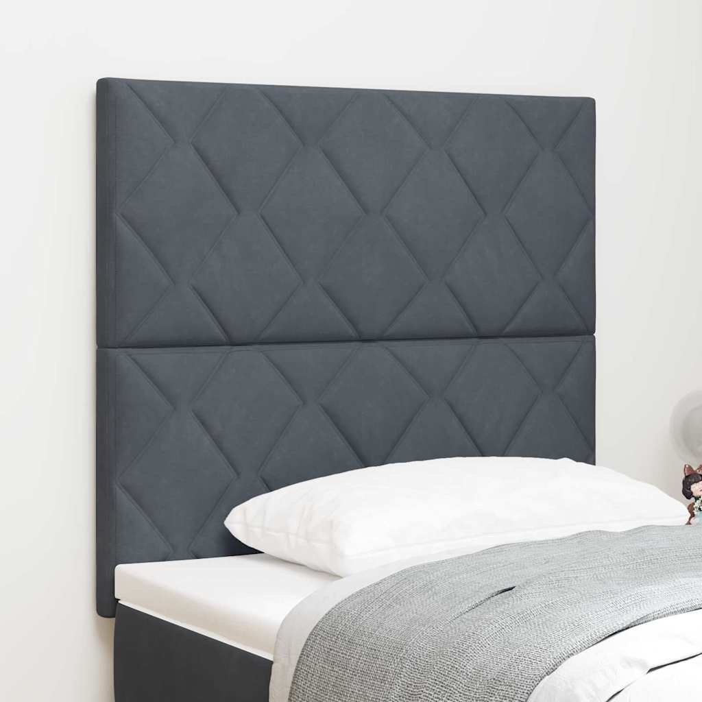 Uzglavlje Tamno siva 90 cm Baršun