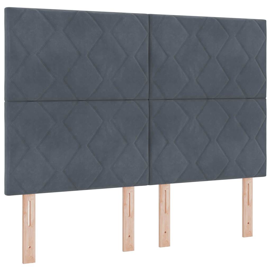 Uzglavlje Tamno siva 144 cm Baršun