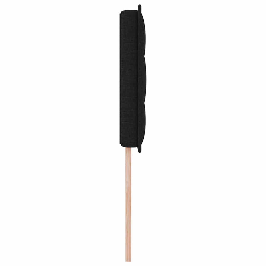 LED glava kreveta s LED trakama s uzglavljem Crna 90 cm tkanina