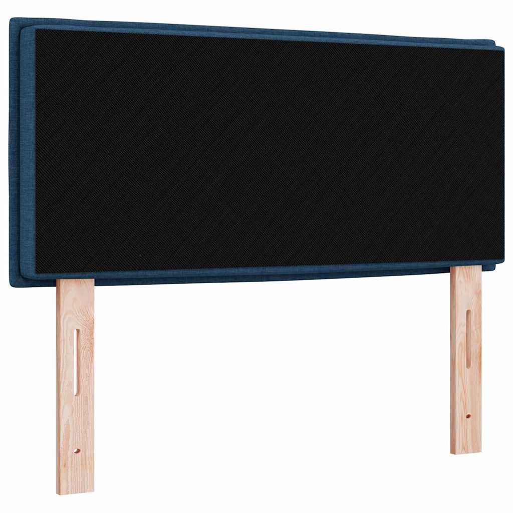 LED glava kreveta s LED trakama Plava 90 cm tkanina
