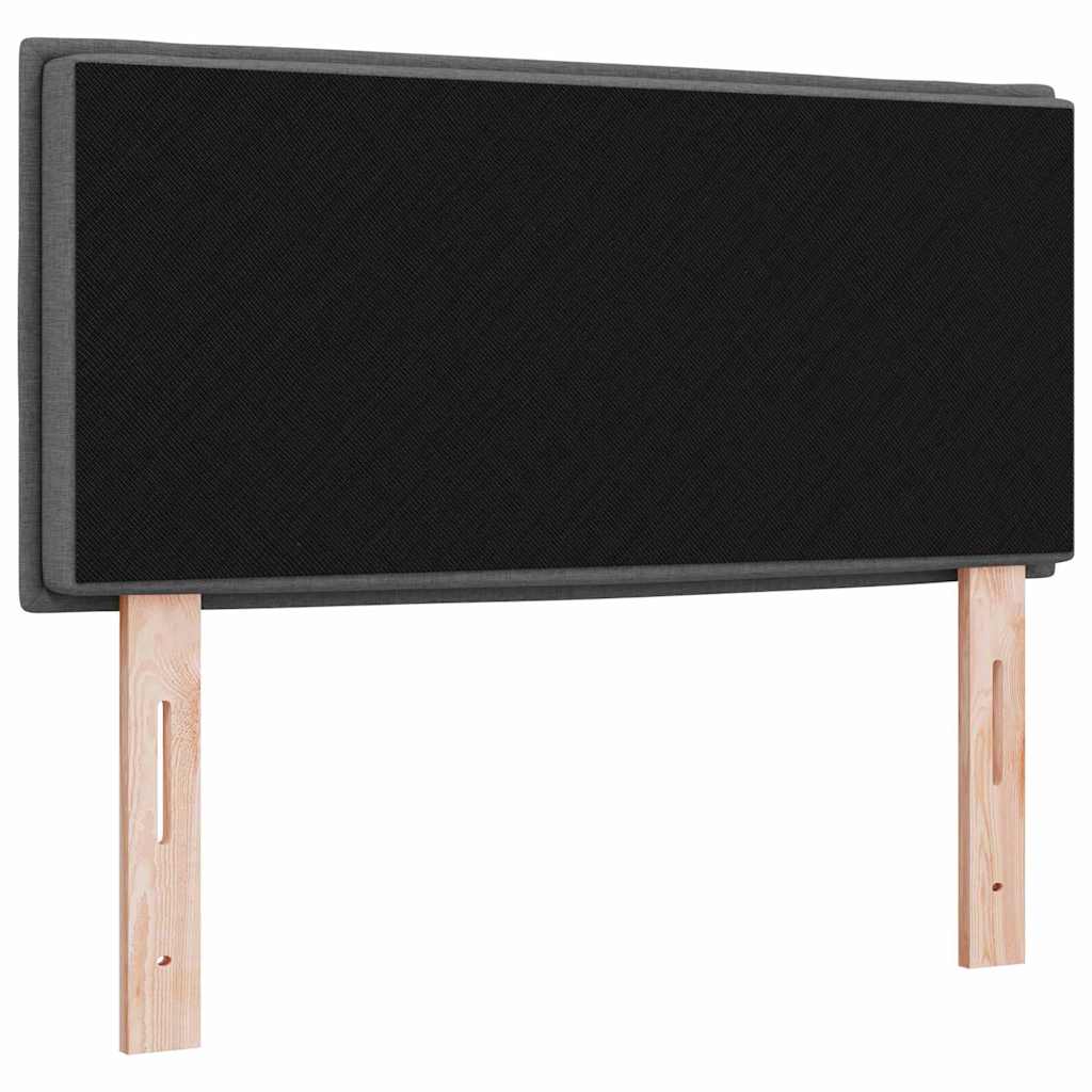 LED glava kreveta s LED trakama Tamno siva 100 cm tkanina