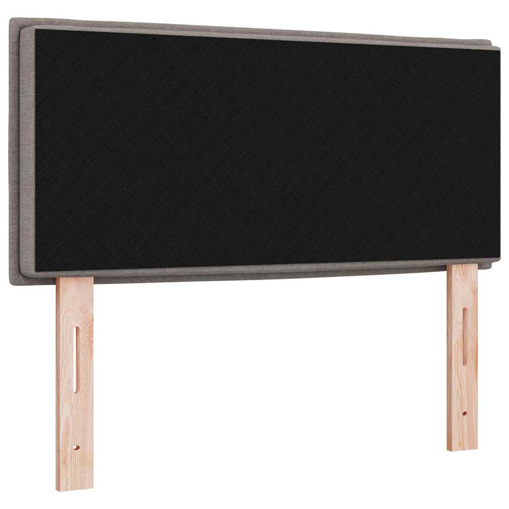 LED glava kreveta s LED trakama Sivo-smeđa 100 cm tkanina