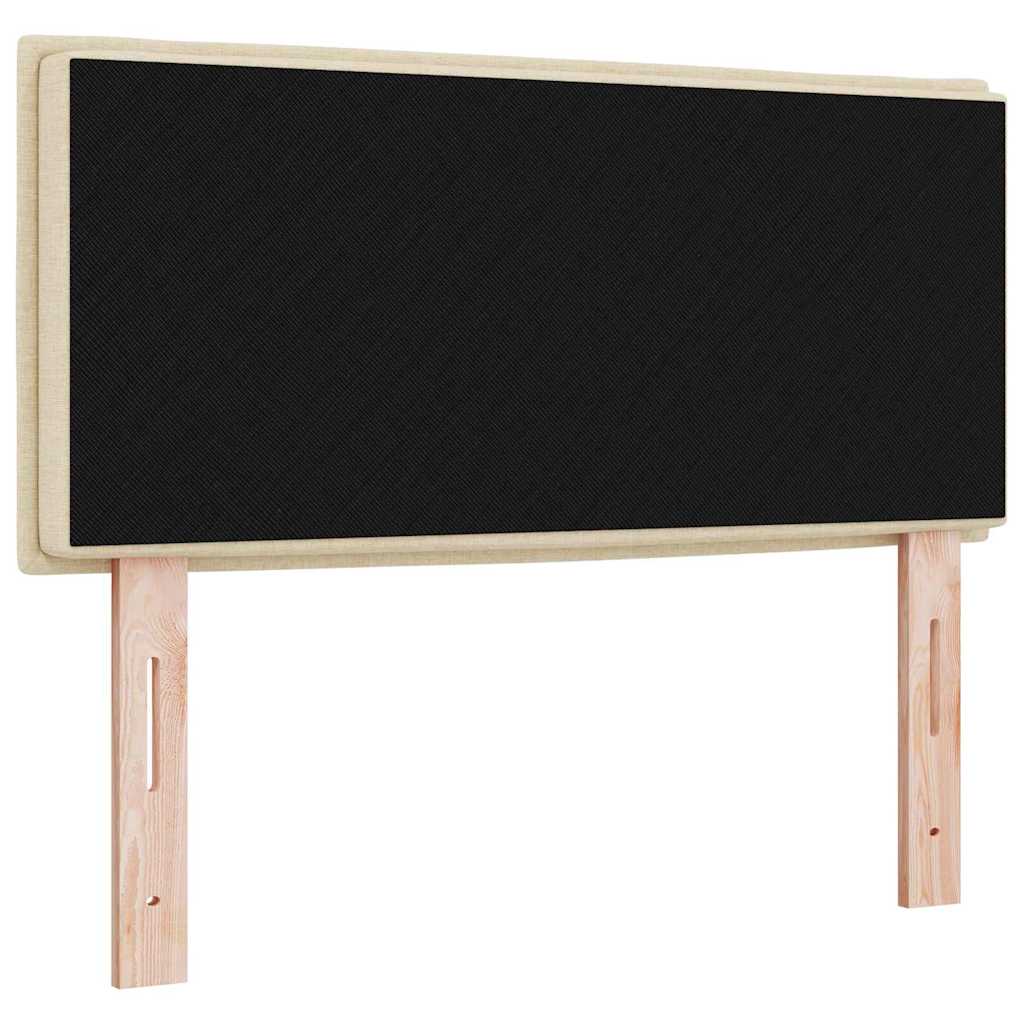 LED glava kreveta s LED trakama Krema 100 cm tkanina