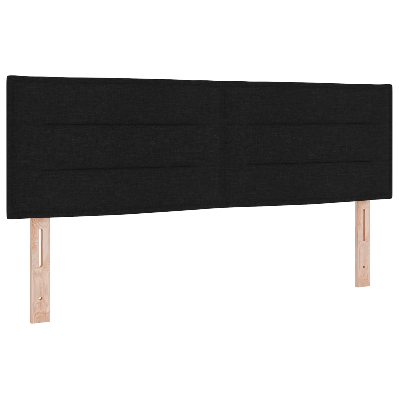 LED glava kreveta s LED trakama Crna 144 cm tkanina