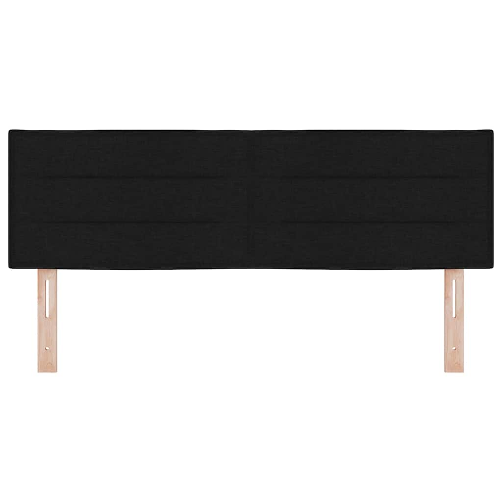 LED glava kreveta s LED trakama Crna 144 cm tkanina