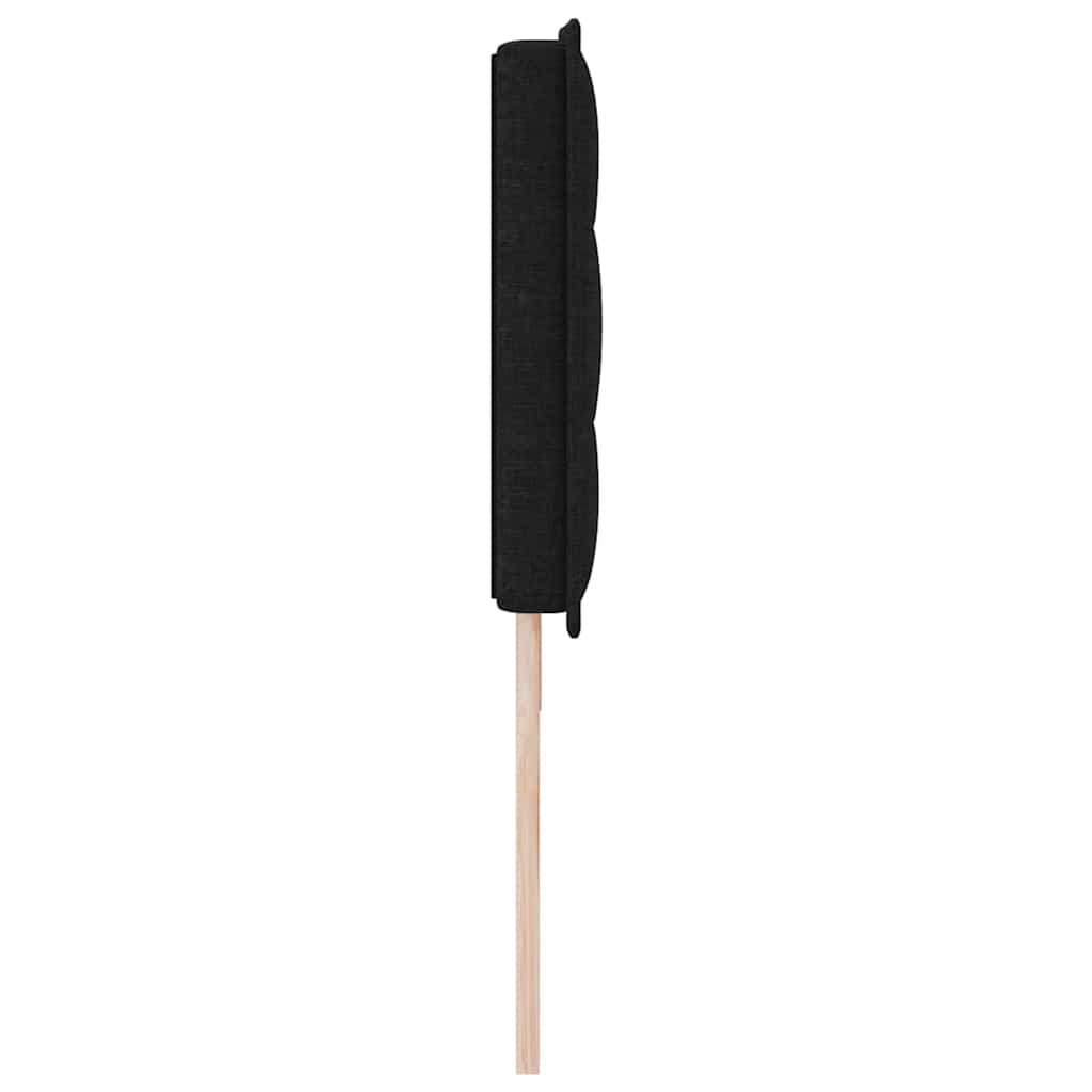 LED glava kreveta s LED trakama Crna 180 cm tkanina