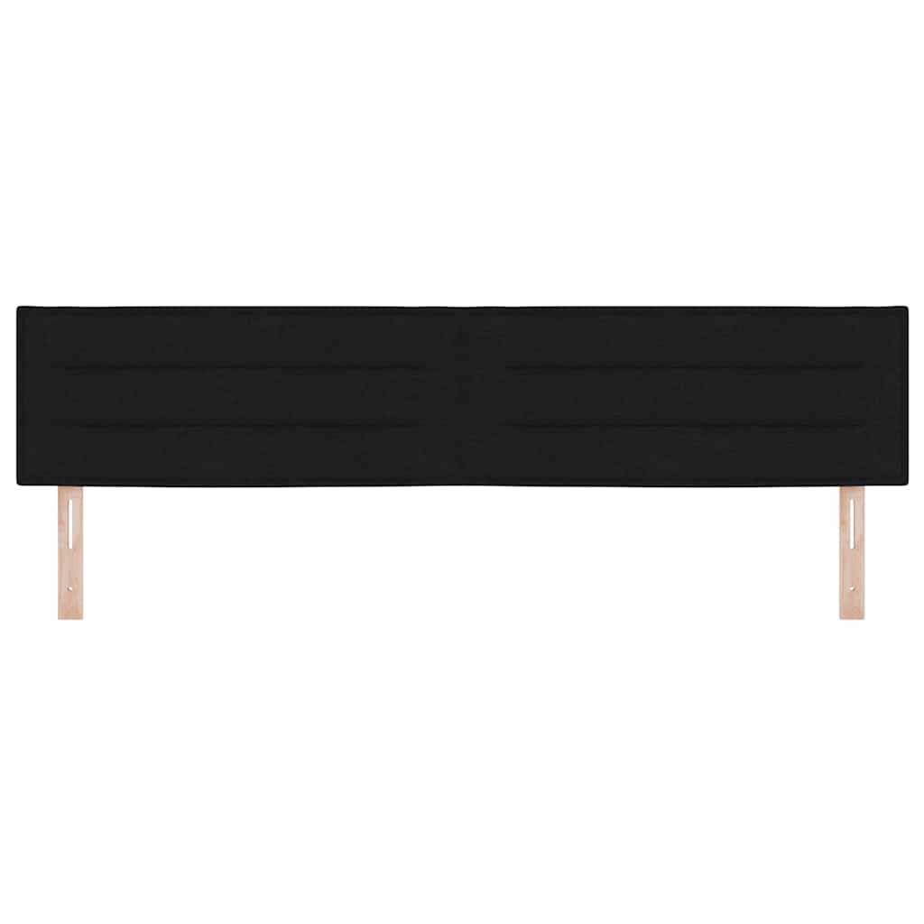 LED glava kreveta s LED trakama Crna 200 cm tkanina
