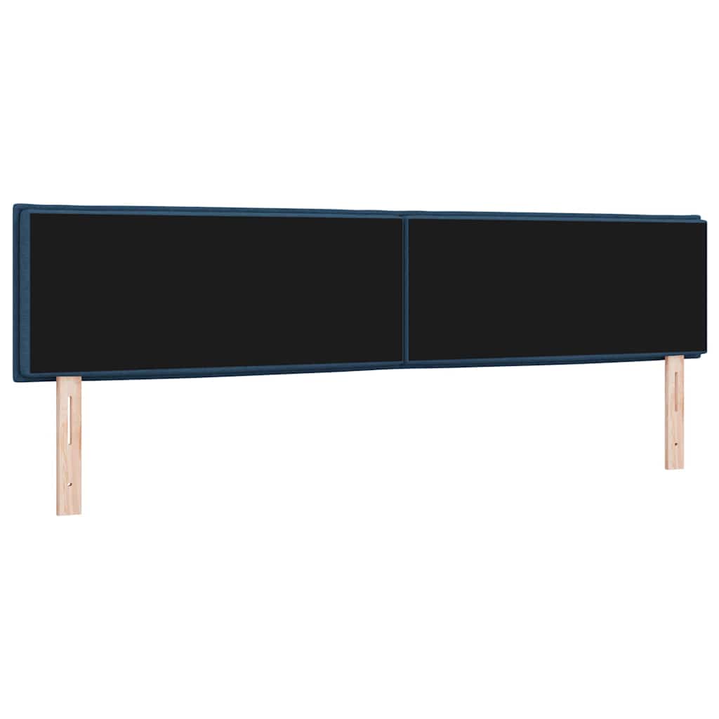 LED glava kreveta s LED trakama Plava 200 cm tkanina