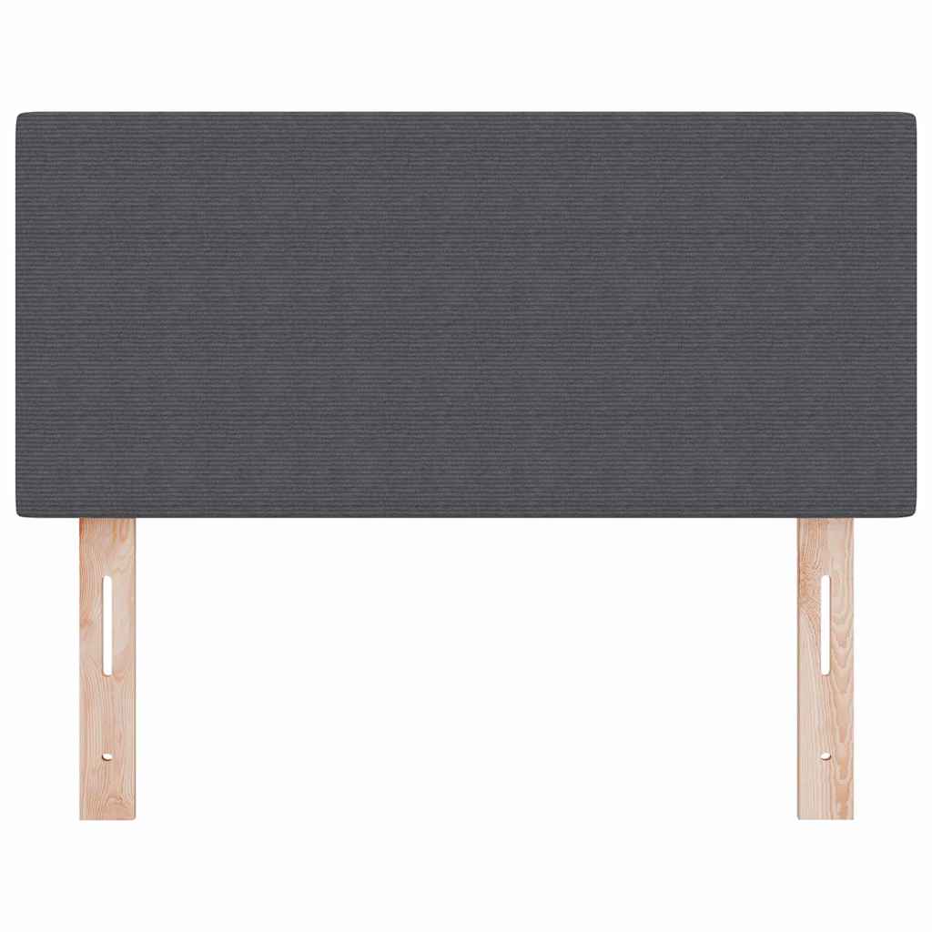 LED glava kreveta s uzglavljem Tamno siva 90 cm Kordura tekstil