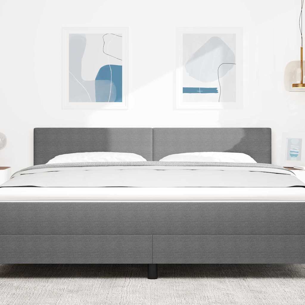 LED glava kreveta Svijetlo siva 180 cm Kordura tekstil