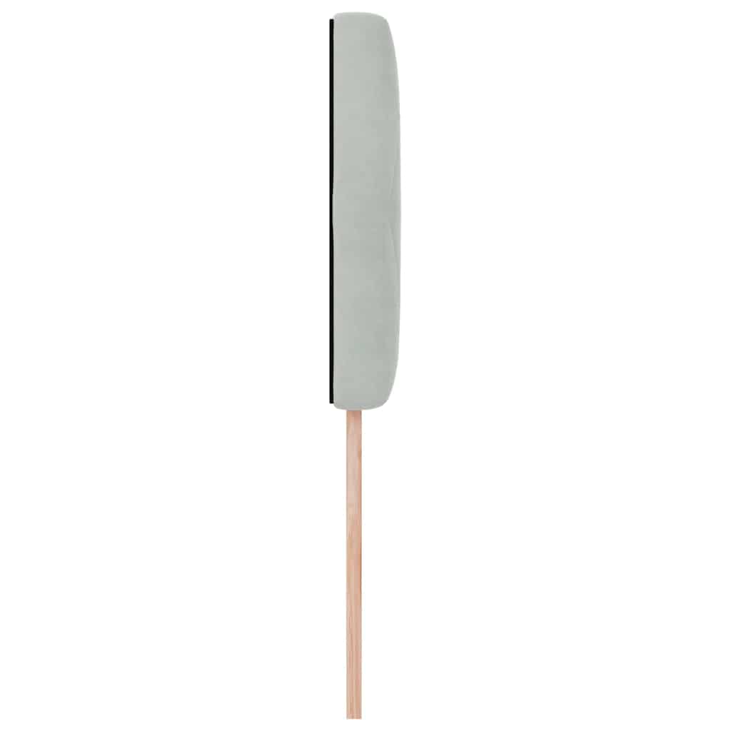 LED glava kreveta s LED trakama Svijetlo siva 100 cm Baršun