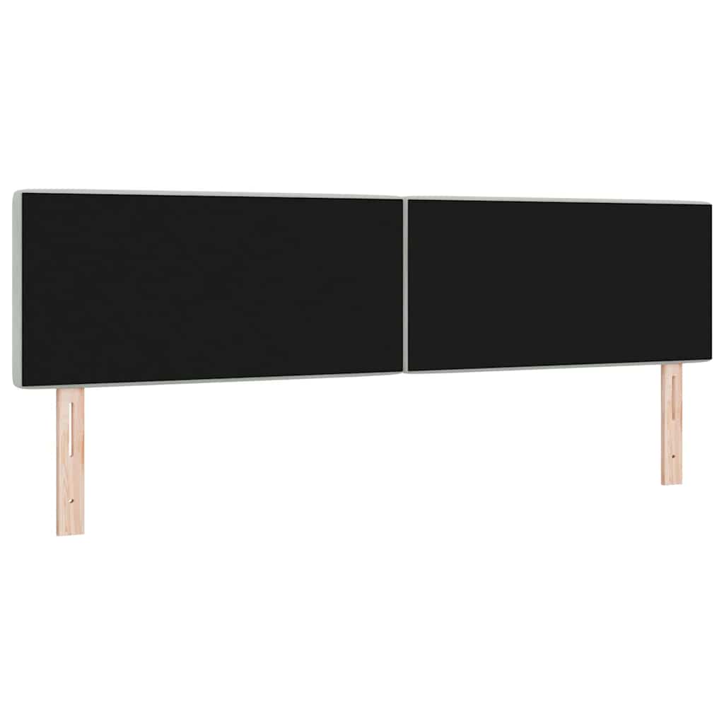 LED glava kreveta s LED trakama Svijetlo siva 180 cm Baršun