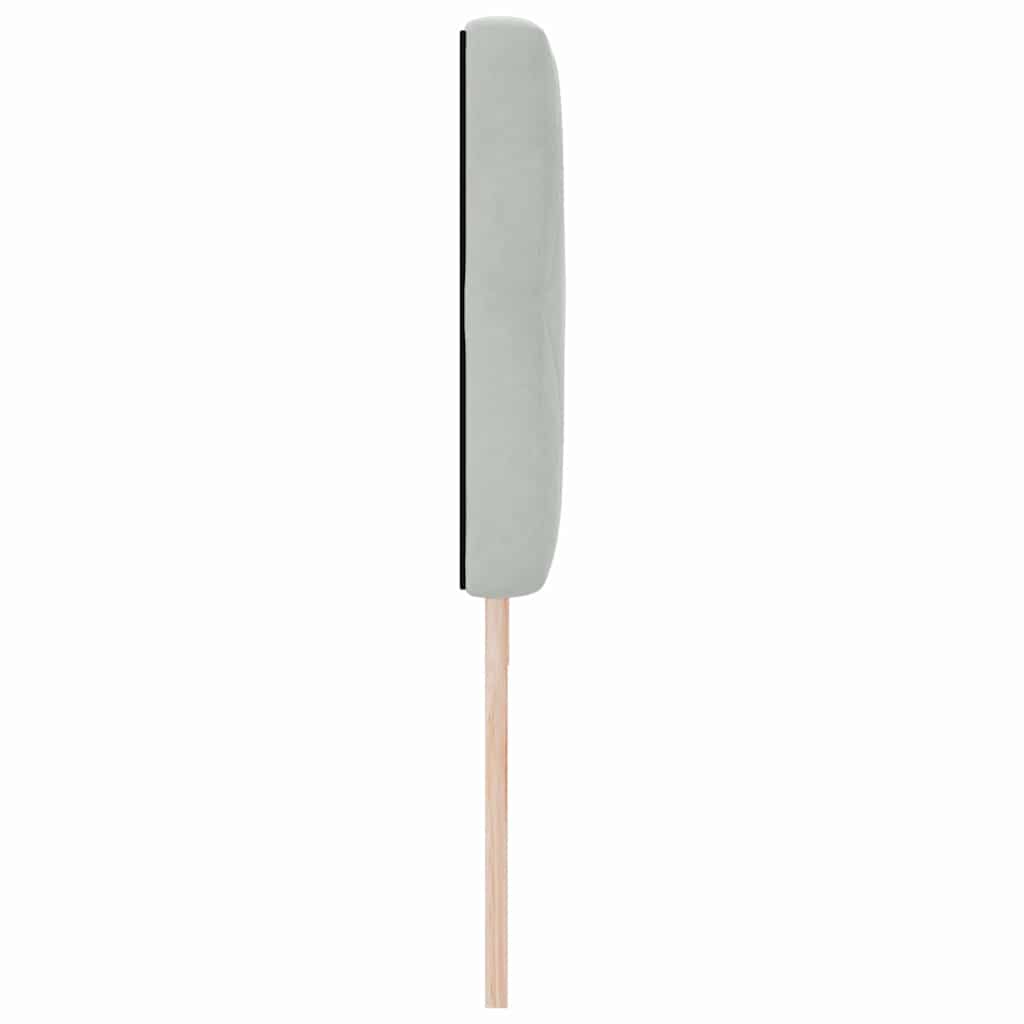 LED glava kreveta s LED trakama Svijetlo siva 180 cm Baršun