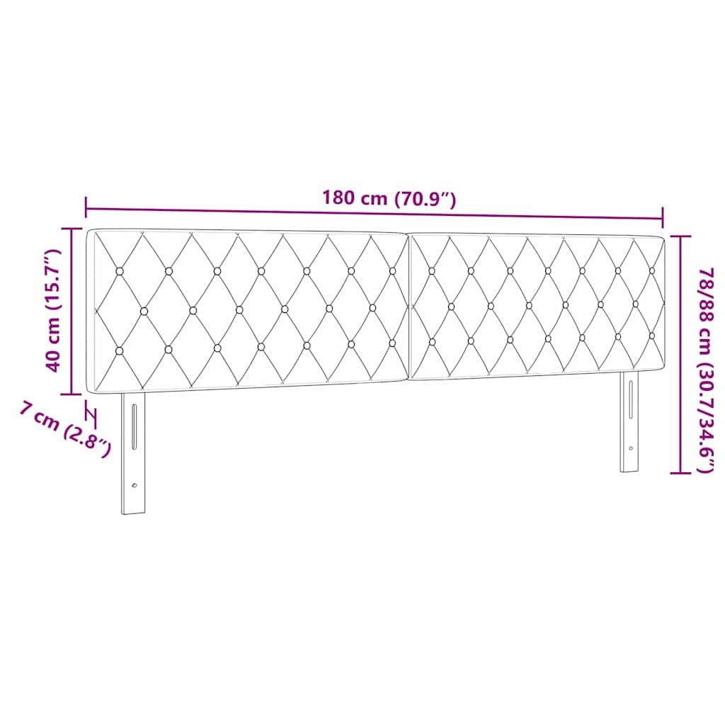 LED glava kreveta s LED trakama Svijetlo siva 180 cm Baršun