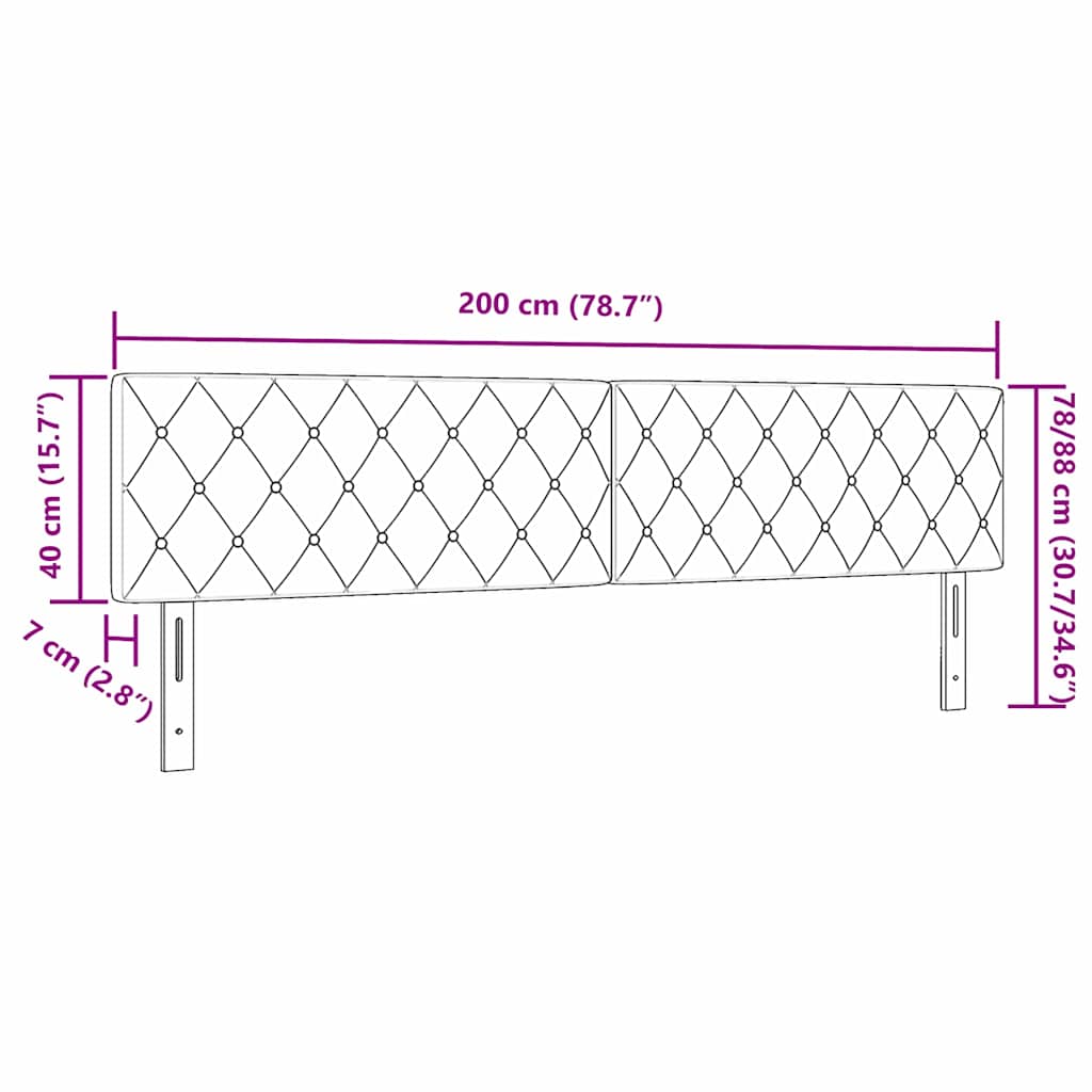 LED glava kreveta s LED trakama Svijetlo siva 200 cm Baršun