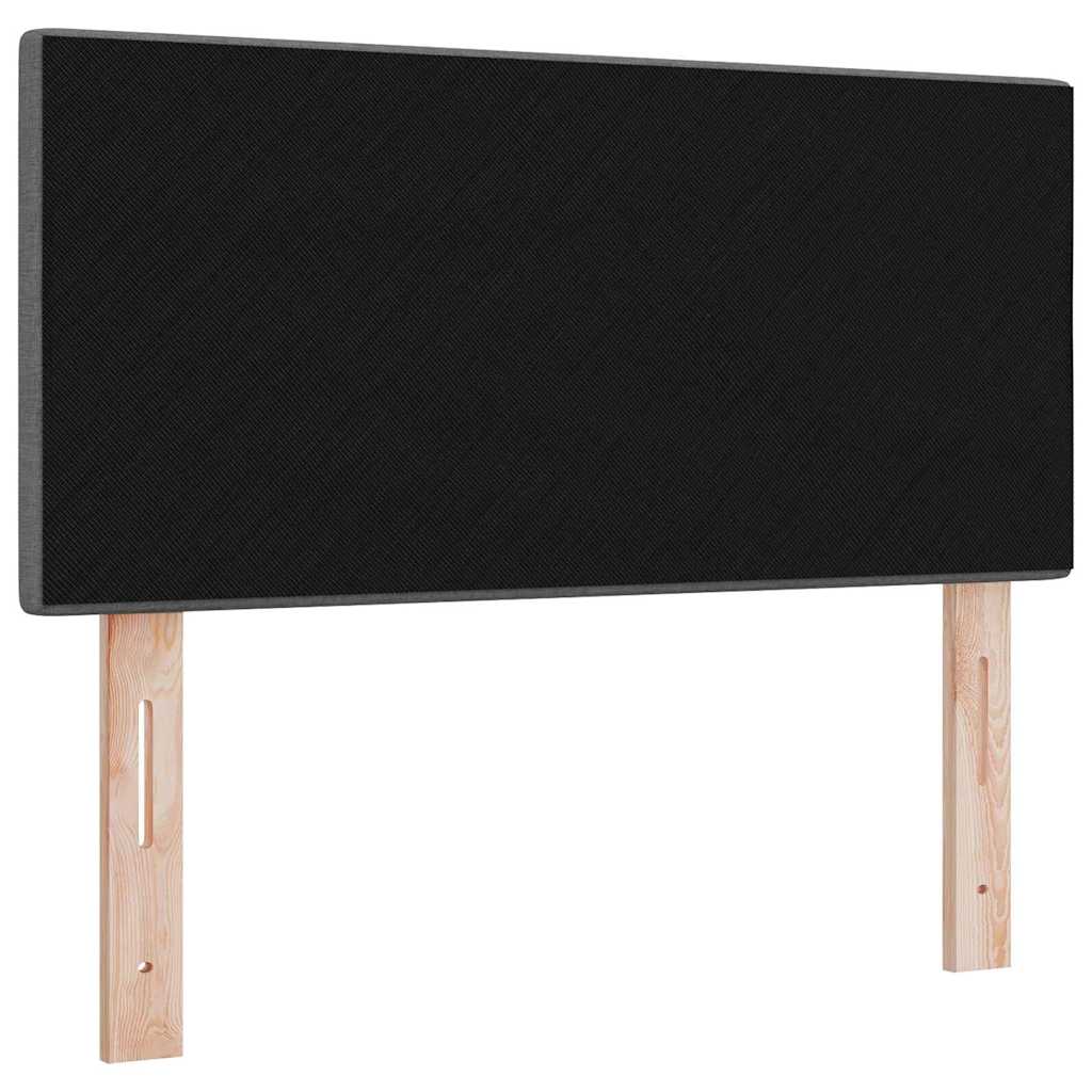 LED glava kreveta s LED trakama Tamno siva 90 cm tkanina