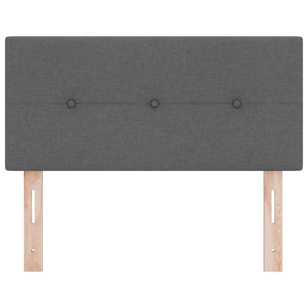 LED glava kreveta s LED trakama Tamno siva 90 cm tkanina