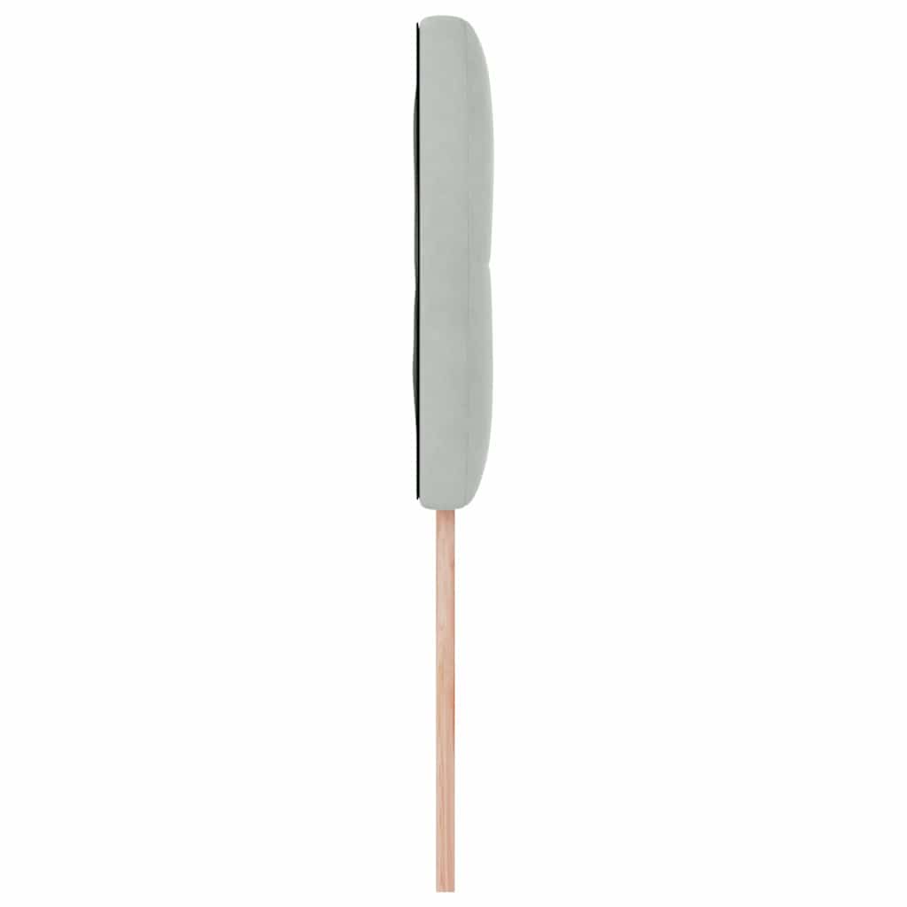 LED glava kreveta s LED trakama Svijetlo siva 100 cm Baršun