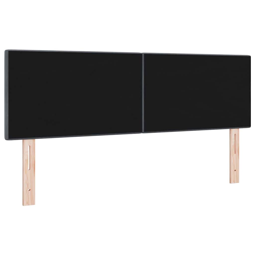 LED glava kreveta s LED trakama Sivi 144 cm Baršun