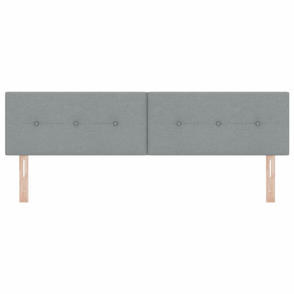 LED glava kreveta s LED trakama Svijetlo siva 180 cm tkanina