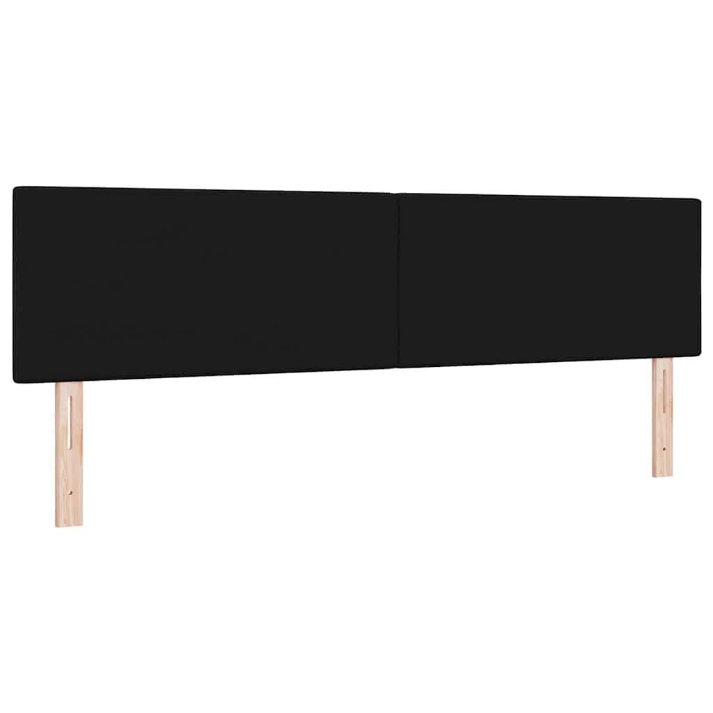 LED glava kreveta s LED trakama Crna 180 cm tkanina