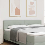 LED glava kreveta s LED trakama Svijetlo siva 180 cm Baršun