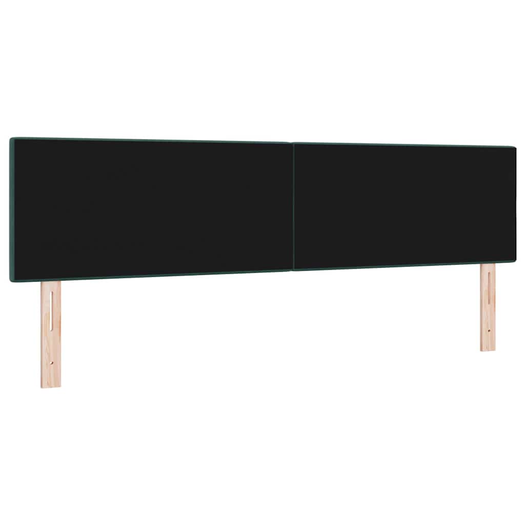 LED glava kreveta s LED trakama Zelena 180 cm Baršun