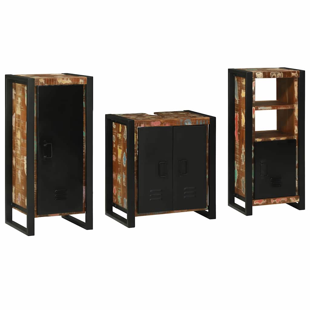 Set namještaja za kupaonicu 3 pcs Čvrsto drvo iz reciklaže