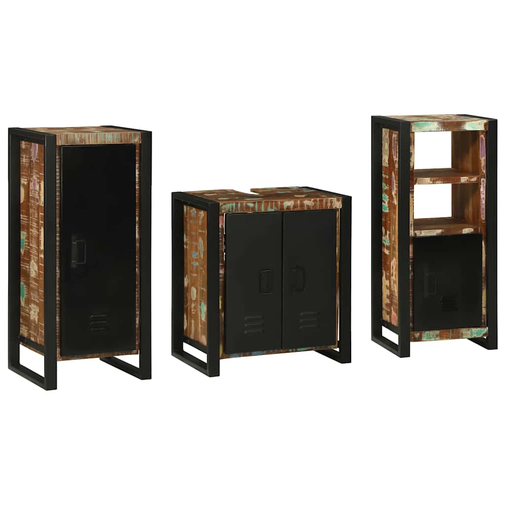 Set namještaja za kupaonicu 3 pcs Čvrsto drvo iz reciklaže