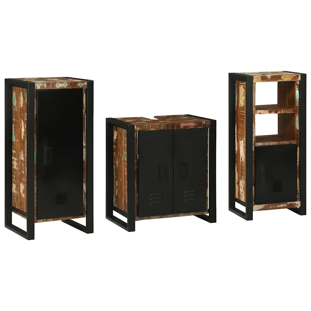 Set namještaja za kupaonicu 3 pcs Čvrsto drvo iz reciklaže